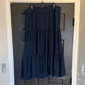 LC Lauren Conrad Deep Blue Maxi Skirt